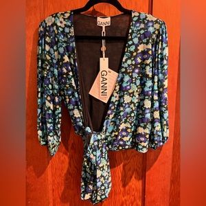 Ganni Wrap Shirt NWT size 36